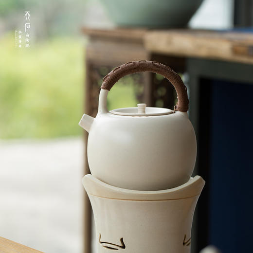天石手工陶泥壶 草木灰釉大平安壶 提梁壶 功夫煮茶陶壶 茶具 商品图3