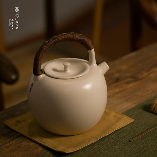 天石手工陶泥壶 草木灰釉大平安壶 提梁壶 功夫煮茶陶壶 茶具 商品图2