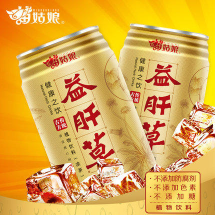 苗姑娘 益肝草金罐 凉茶饮料原汁原味无糖310ml*12罐 商品图3