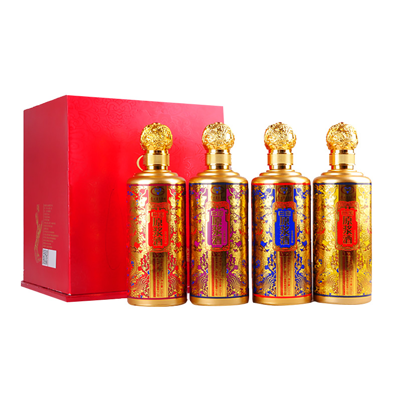 52°白金原浆v90 龙腾四海 500ml*4*1 【礼盒】浓香型