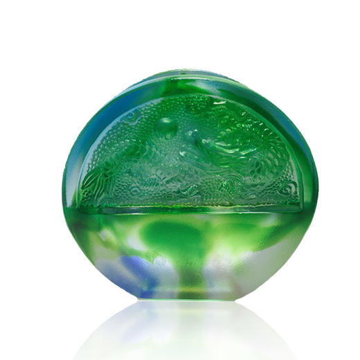 琉璃摆件 双龙名片座 商务馈赠 商品图0