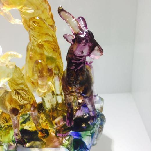 琉璃摆件 三羊开泰 大小 商务馈赠 商品图1