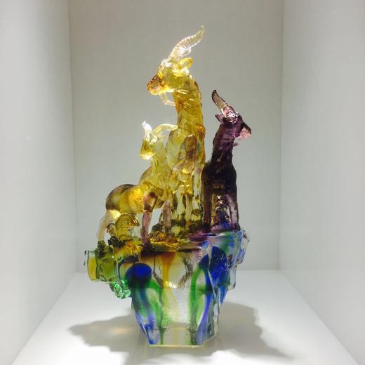 琉璃摆件 三羊开泰 大小 商务馈赠 商品图4