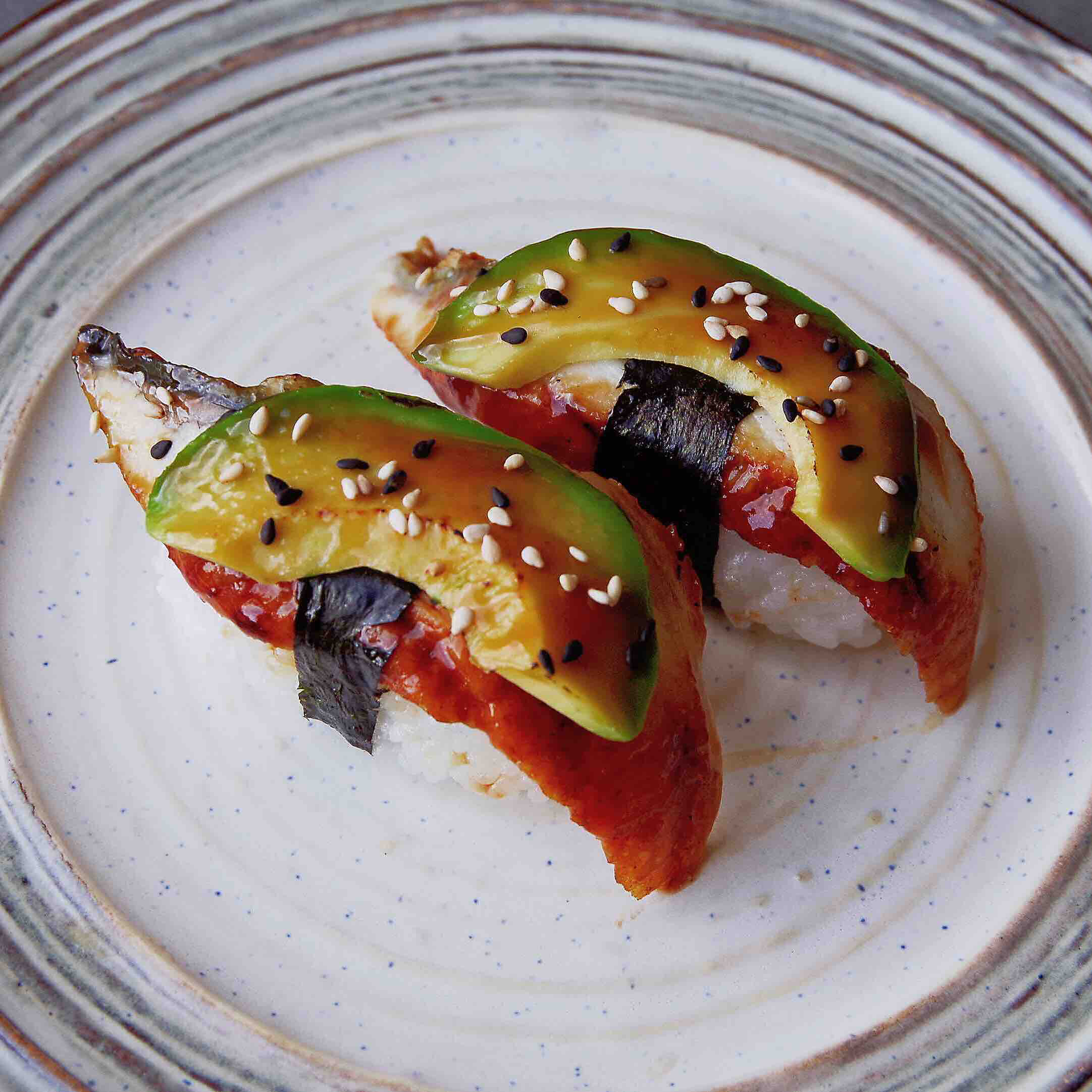 熟|牛油果鳗鱼握寿司