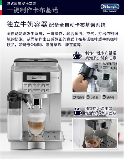 Delonghi/德龙 ECAM22.360.S 全自动进口意式泵压式咖啡机 联保 商品图2