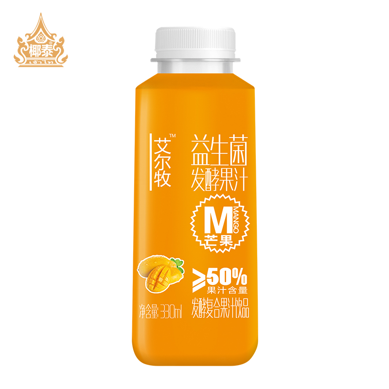 椰泰 艾尔牧益生菌发酵复合果汁 奇异果汁 鲜橙汁 芒果汁 330ml*5瓶