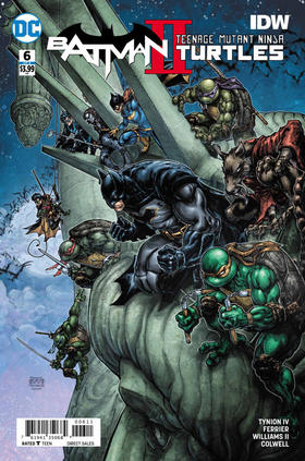 蝙蝠侠/忍者神龟 V2 斜线 Batman Teenage Mutant Ninja Turtles Il（2018）普封