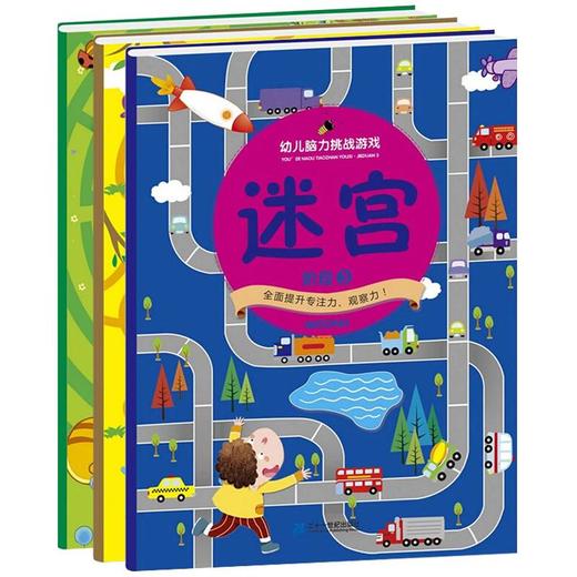 幼儿脑力挑战游戏书玩转大迷宫大冒险全3册 商品图0
