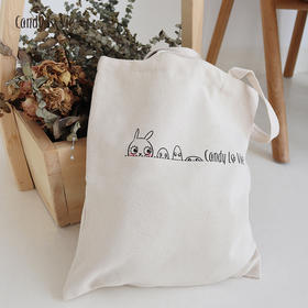 奶糖派三周年纪念帆布袋 帆布包棉布袋麻布袋布袋子环保