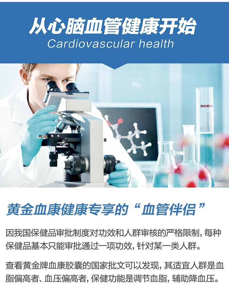 黄金搭档 血康胶囊 调节血脂 辅助降血压 350mg/粒*60