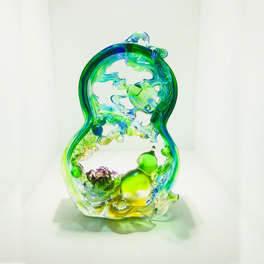 琉璃摆件 大富大贵绿 商务馈赠 商品图2