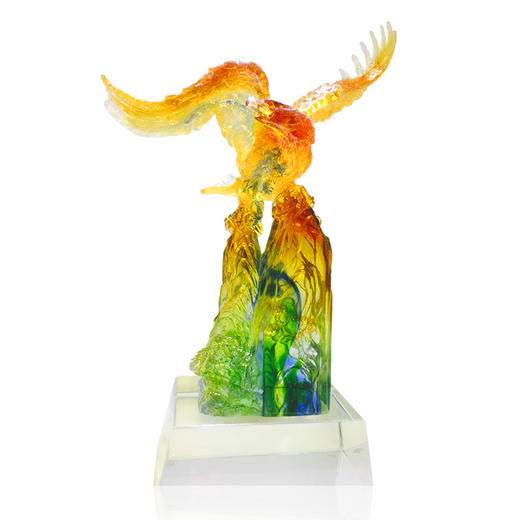 琉璃摆件 雄鹰展翅 商务馈赠 商品图0