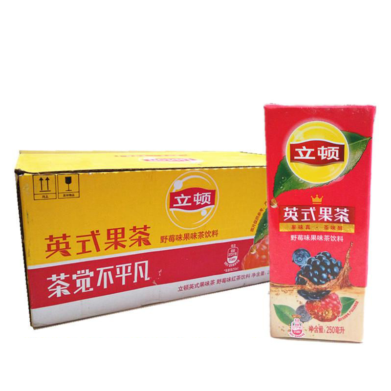 立顿英式果茶野莓味果味茶饮料250ml