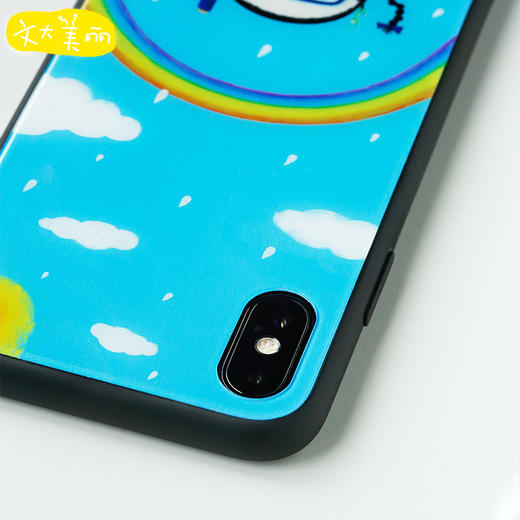 【文怡之选】原创卡通钢化玻璃全包手机壳IPhone彩虹雨 商品图4