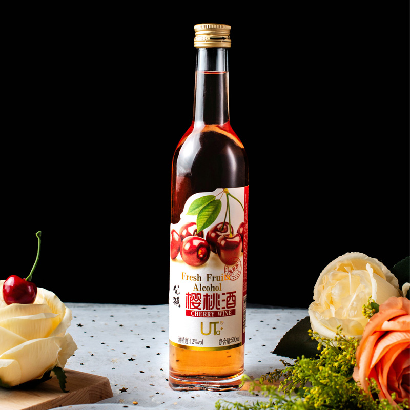 uta果酒 樱桃酒 果肉发酵 零添加米酿果酒 12%vol低度