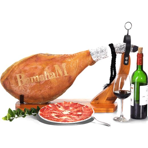 巴玛 橡果牧养黑蹄火腿整腿6.0kg 30个月发酵 西班牙进口原料 年货礼 商品图0