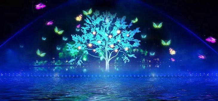 湖水幕光影秀【亲子套票(1大1小)】,震撼光影秀+豪华灯光秀