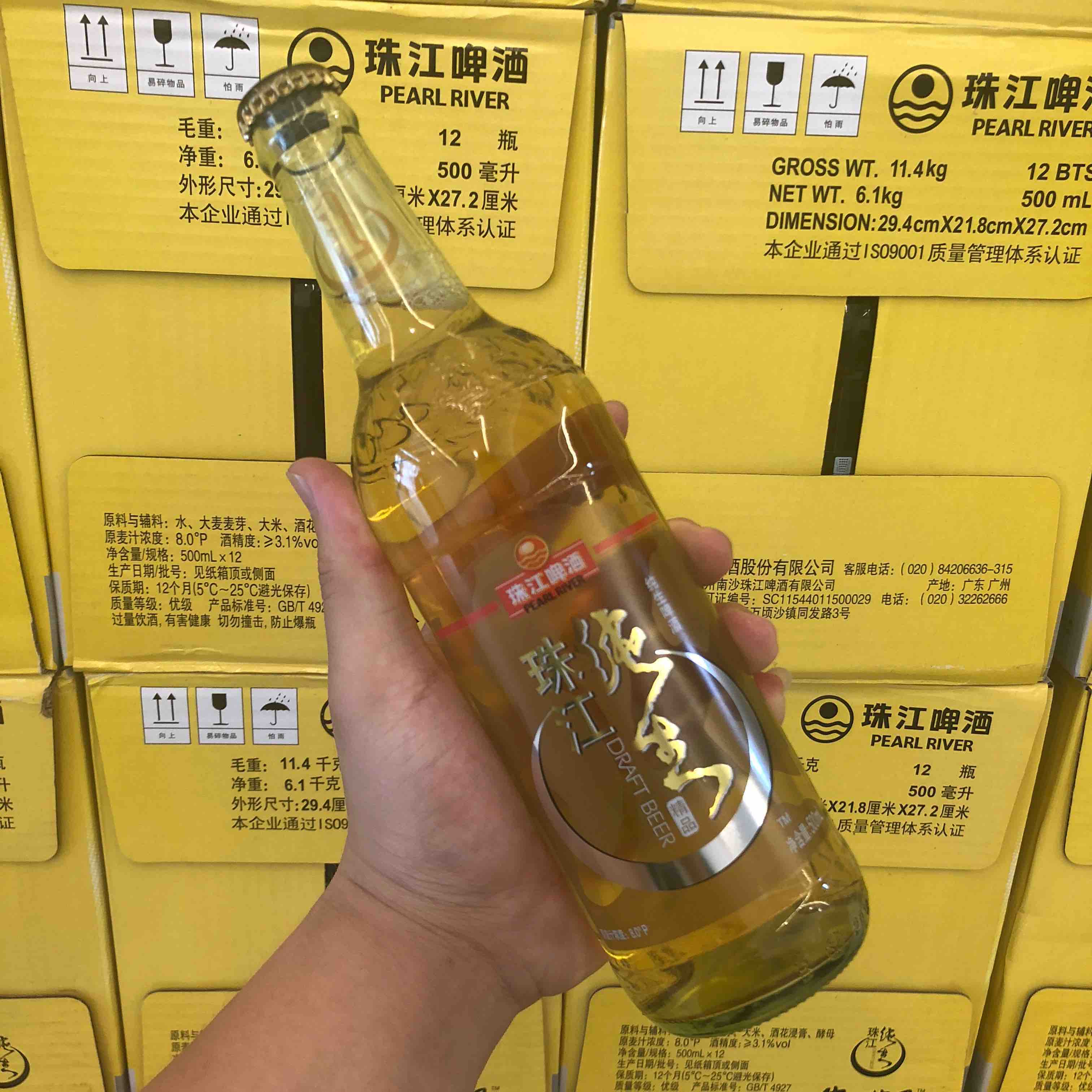 珠江纯生啤酒500ml*12瓶