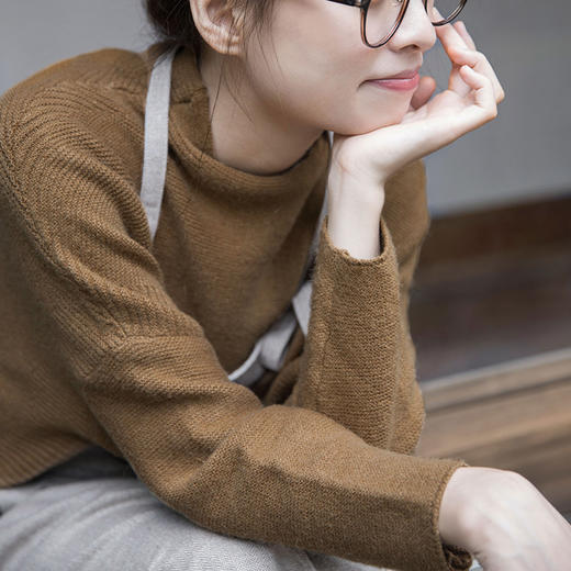 靴小姐春秋款蝙蝠型宽松毛衣套头打底衫显瘦针织衫长袖韩版毛衣女 商品图3