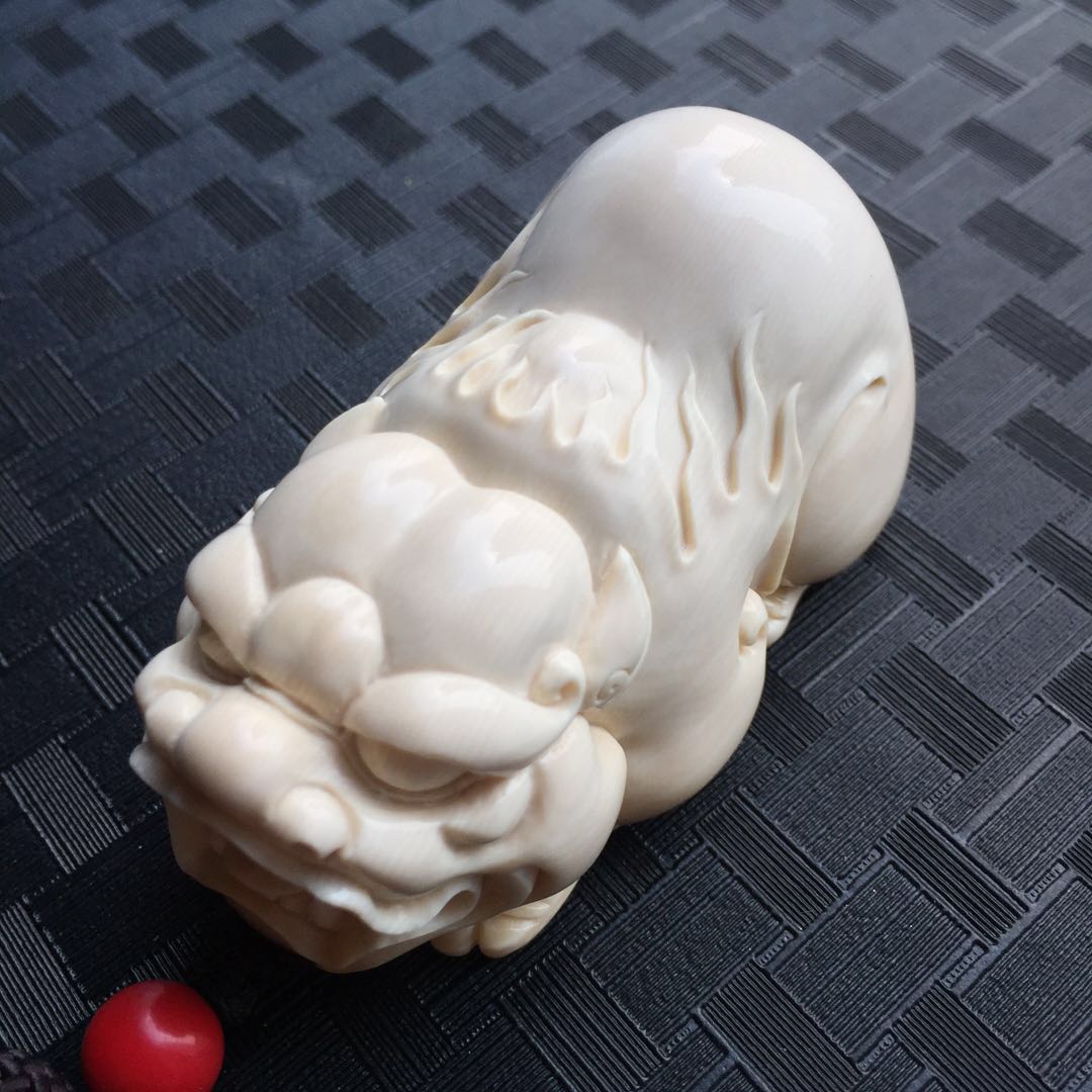 【48598】猛犸象牙貔貅手把件