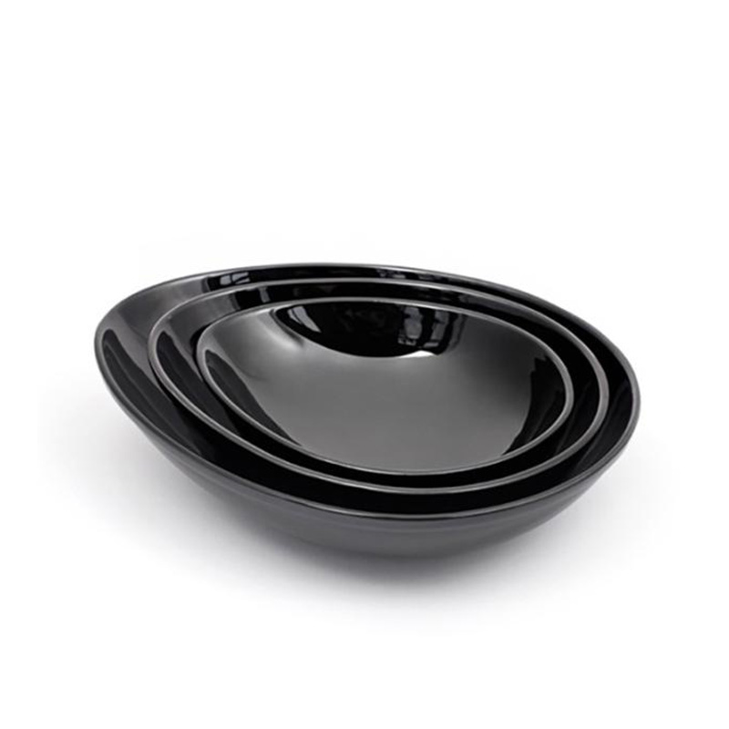 BlissHome 北欧简约大号家用纯色炻瓷创意礼品水果沙拉碗三件套碗