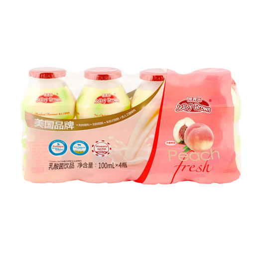 界界乐乳酸菌原味、草莓、芒果、蓝莓、水蜜桃（100ml*4瓶） 商品图0