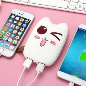 【充电宝】创意迷你萌龙猫移动电源 可爱表情款卡通手机充电宝