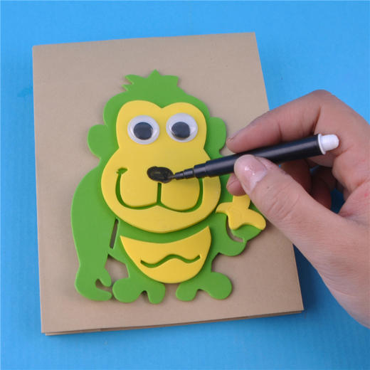 幼儿园课堂手工DIY动物纸袋牛皮手偶材料包 商品图7