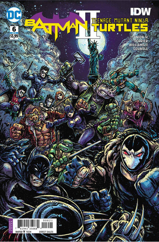 蝙蝠侠/忍者神龟 V2 斜线 Batman Teenage Mutant Ninja Turtles Il（2018）变体 商品图0