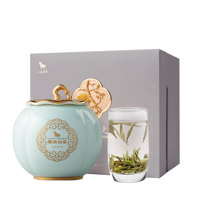 八马茶业|东湖之光纪念版·福鼎白茶白毫银针茶叶 90g