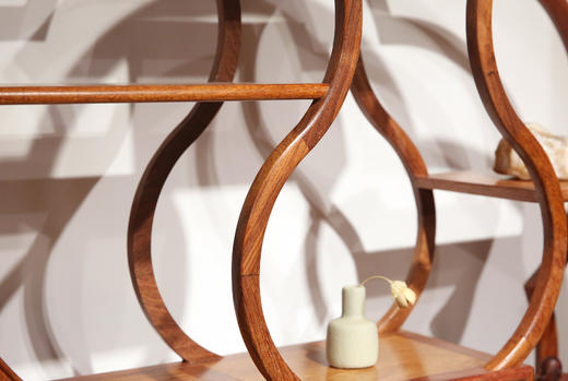 红桥红   精品 缅甸花梨【梅花博古架】多宝阁置物架  榫卯结构 一物多用 实用收藏 商品图6