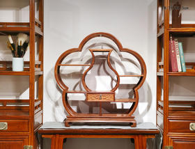 红桥红   精品 缅甸花梨【梅花博古架】多宝阁置物架  榫卯结构 一物多用 实用收藏