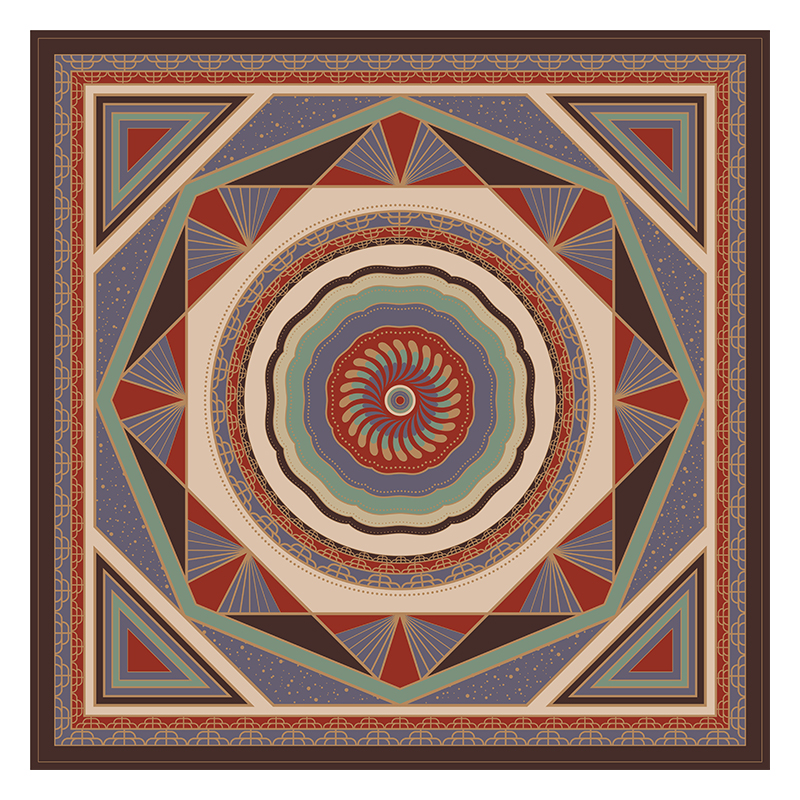 《仲夏夜之花》朝锦系列丝质丝巾