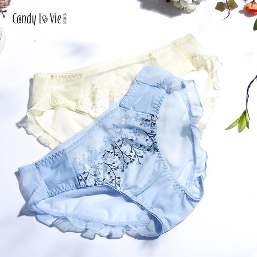 弥生配套内裤 清新刺绣蕾丝款 商品图0