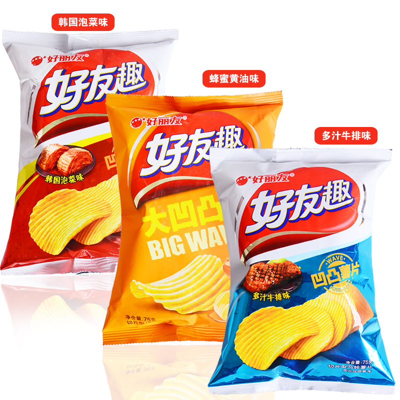 好丽友好有趣多汁牛排75g膨化休闲食品-820469