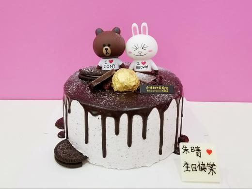 可妮兔布朗熊主题巧克力淋面咸奶油奥利奥蛋糕 商品图0