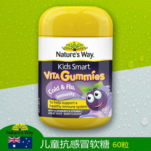 Nature's Way Kids Smart 佳思敏 儿童抗感冒软糖 60粒 商品图0