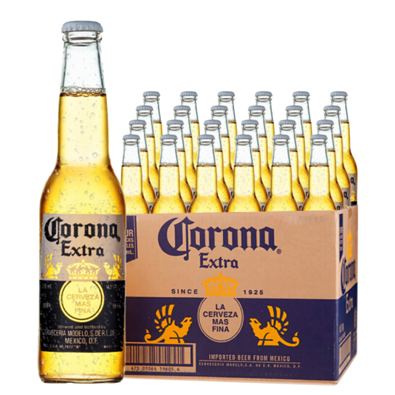 科罗娜 墨西哥原装进口啤酒瓶装 330ml*24瓶整箱