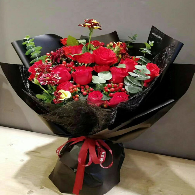 繁花谷花卉 11支优质红玫瑰礼盒