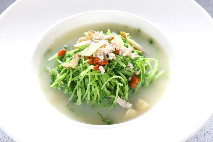 上汤豆苗     元