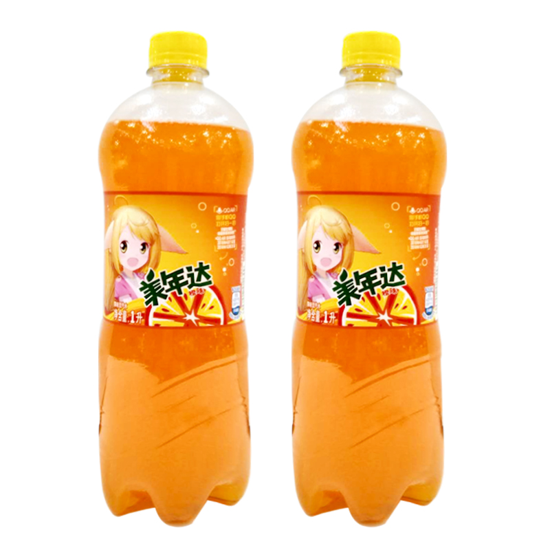 美年达橙1l/瓶