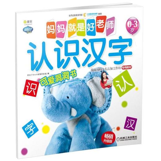 Q书架 妈妈就是好老师 认识汉字 袋鼠妈妈少儿认知工作坊 专用教材 0-3岁 早教启蒙 洞洞书 阿拉丁Book教育研发室 七田真 商品图0