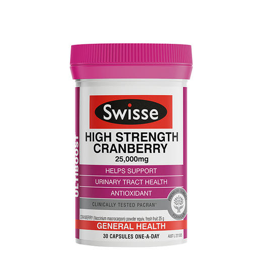 【女性妇科呵护】澳洲 Swisse 高浓度蔓越莓精华胶囊 30粒 商品图1