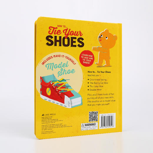 澳大利亚进口 生活技能 How To Tie Your Shoes 怎么绑鞋带 【纸板】（附纸板模型鞋） 商品图5