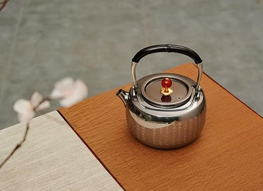 【云山】煮茶壶 316不锈钢烧水壶煮茶器具 红玛瑙心经不锈钢壶 商品图1