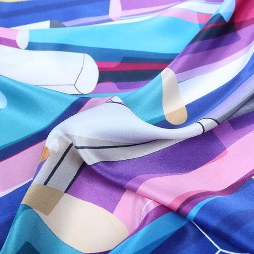 SAINTJOY/上久楷 真丝方巾 荟聚·墨绿 FJ17009 商品图3