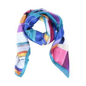 SAINTJOY/上久楷 真丝方巾 荟聚·墨绿 FJ17009