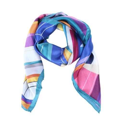 SAINTJOY/上久楷 真丝方巾 荟聚·墨绿 FJ17009 商品图0