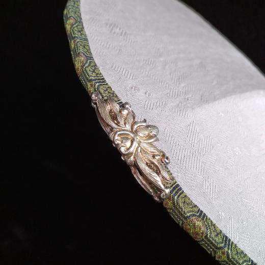 银镶粉素隐花团扇-ZX709039 商品图3
