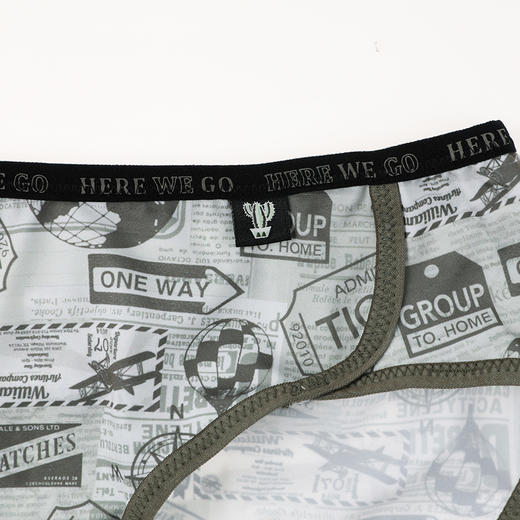 YESCODE少女内裤印花图案军旅风字母胶印YHWPT819钎 商品图4